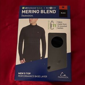 Paradox Black Merino Blend Men's Top